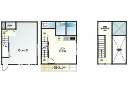 リヴェール(1LDK/1階)の間取り写真