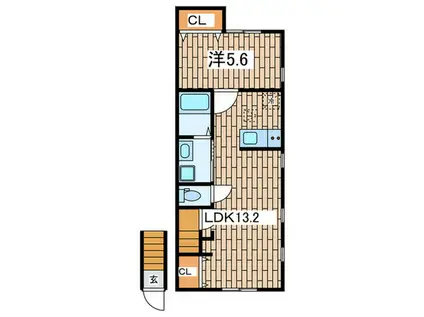 グランノワール鎌倉玉縄(1LDK/2階)の間取り写真