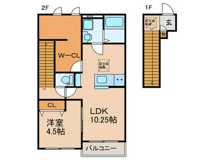BELLE LEAD HIRAKI(1LDK/2階)の間取り写真