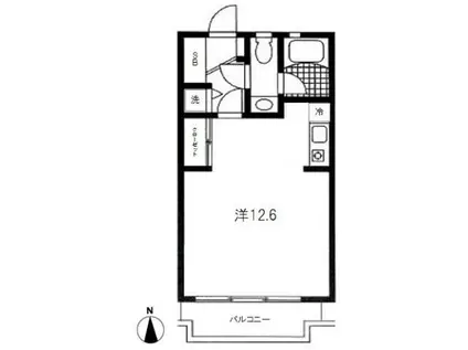 アファン南青山(ワンルーム/2階)の間取り写真
