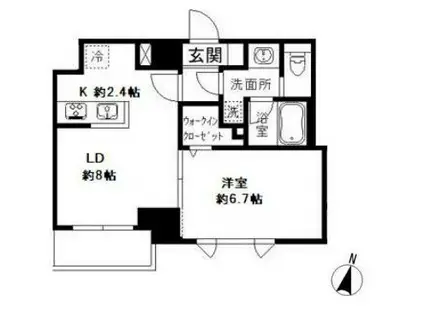 コートヒル本郷(1LDK/6階)の間取り写真