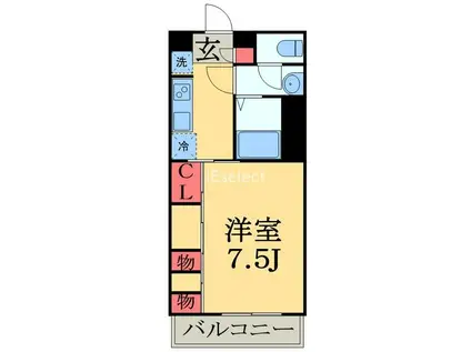 リブリ・ジェイパレス(1K/3階)の間取り写真