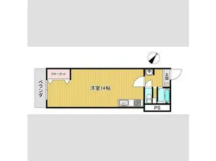 メゾンALL-IN(ワンルーム/3階)の間取り写真