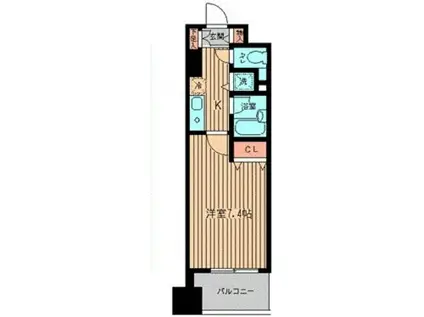 エルヴァ―ジュ神田神保町/メディカルモール神田神保町(1K/8階)の間取り写真