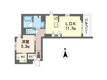 レジェンド(1LDK/2階)の間取り写真