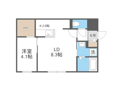 RIANT (1LDK/1階)の間取り写真