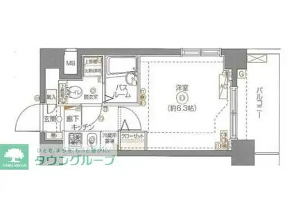 フェニックス西新宿弐番館(1K/4階)の間取り写真