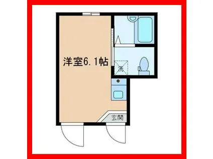 ボンズ小台(ワンルーム/1階)の間取り写真