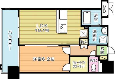 FELT1113(1LDK/7階)の間取り写真