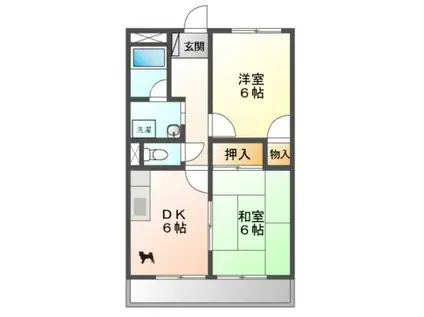 SURPLUS 和合II(2DK/2階)の間取り写真