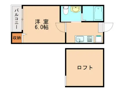 コーポLSRIII(1K/1階)の間取り写真