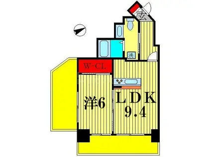 G-1 BLDG(1LDK/8階)の間取り写真