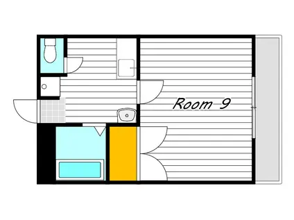 プリムローズ(1K/2階)の間取り写真