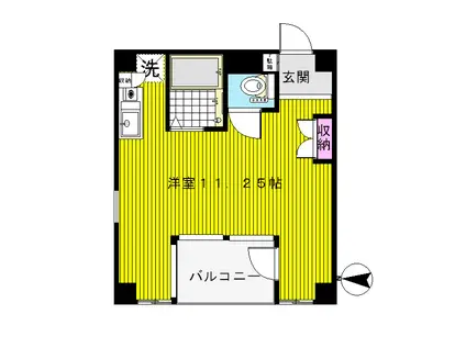 セントラルクリブMATSUNAGA(ワンルーム/4階)の間取り写真