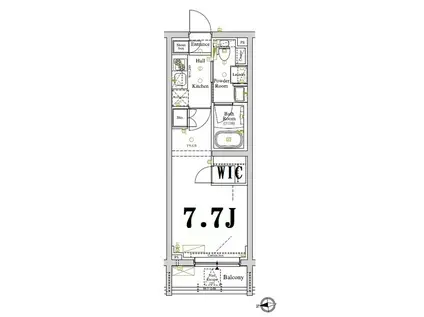 アクサス駒場東大前(1K/3階)の間取り写真