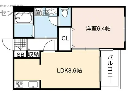 サンマルキ(1LDK/2階)の間取り写真