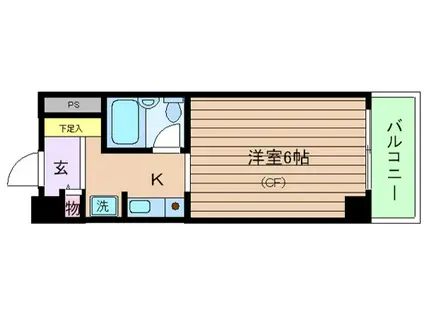 スペランツァ出雲天満橋(ワンルーム/4階)の間取り写真