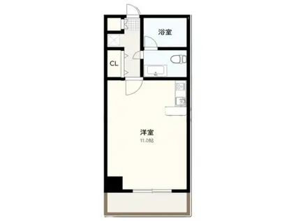 チハヤアネックスビル(ワンルーム/2階)の間取り写真