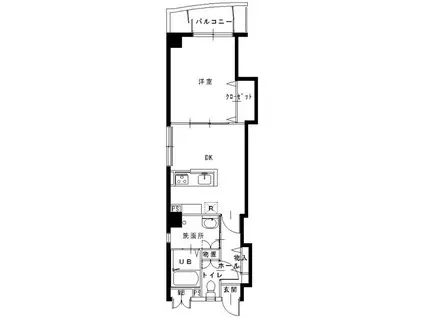 吉幸III(1DK/2階)の間取り写真