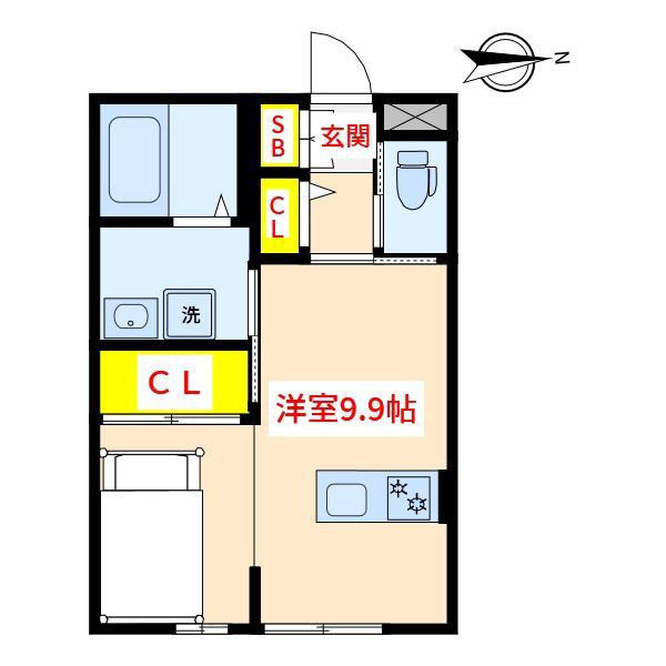 HARU7(ワンルーム/5階)の間取り写真