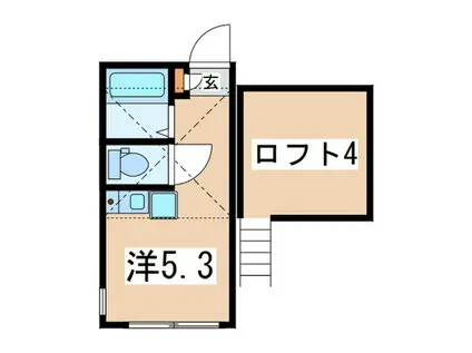 G・Aヒルズ南万騎が原(ワンルーム/2階)の間取り写真