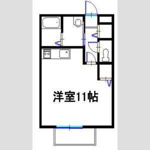コンフォートテクノI(ワンルーム/2階)の間取り写真