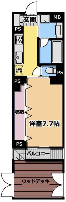 ラヴィスタ西新宿II(1K/1階)の間取り写真