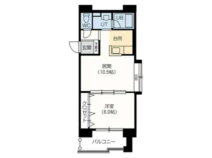 グランデフィラ(1LDK/9階)の間取り写真