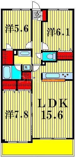 ヴィラモラージュ(3LDK/4階)の間取り写真