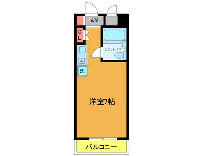 ジュメイラ千葉(ワンルーム/4階)の間取り写真