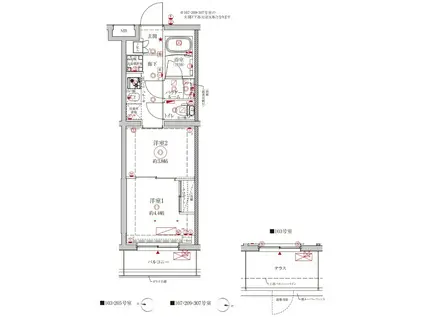 クレイシアIDZ大泉学園(2K/1階)の間取り写真