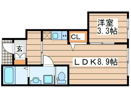 YSハウス(1LDK/1階)の間取り写真