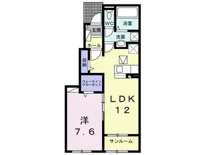 東風レジデンス C(1LDK/1階)の間取り写真