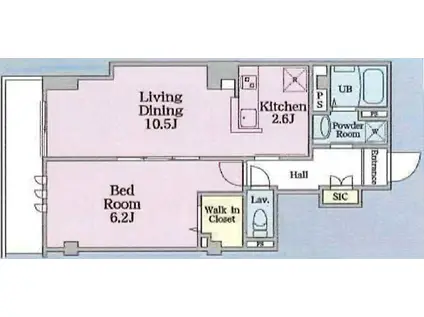 ARUMAKO(1LDK/2階)の間取り写真