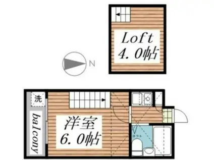 ベルヴ豊田(1K/1階)の間取り写真
