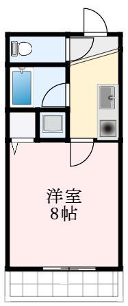 白鷺TKハイツ1号館(1K/3階)の間取り写真