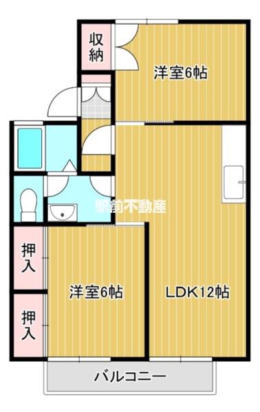 セジュール89(2LDK/1階)の間取り写真