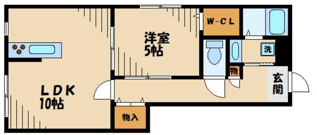 セーヌ玉川学園(1LDK/1階)の間取り写真