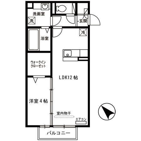 グランデパディー(1LDK/2階)の間取り写真