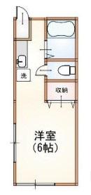 ナショナルコート(ワンルーム/1階)の間取り写真