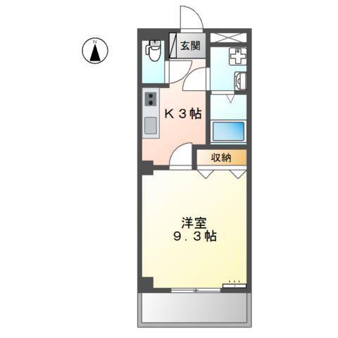 サクセスON(1K/1階)の間取り写真