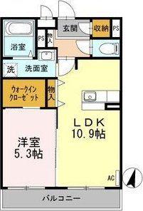 ボヌール・コート立町(1LDK/1階)の間取り写真
