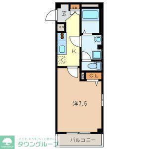アンプルールフェールK 915912(1K/1階)の間取り写真
