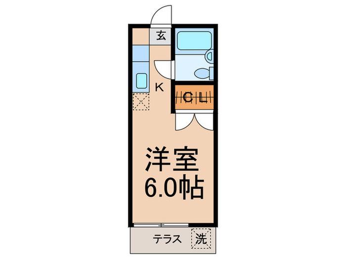 代沢コーポ(1K/1階)の間取り写真