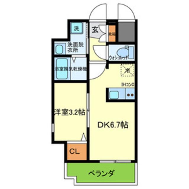 ONLYONEキセラ(1DK/10階)の間取り写真