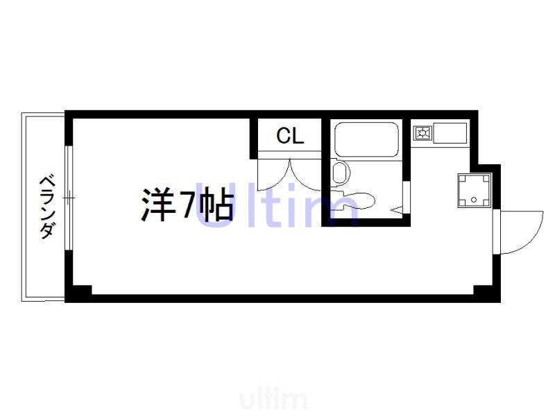 フォレスト(1K/4階)の間取り写真