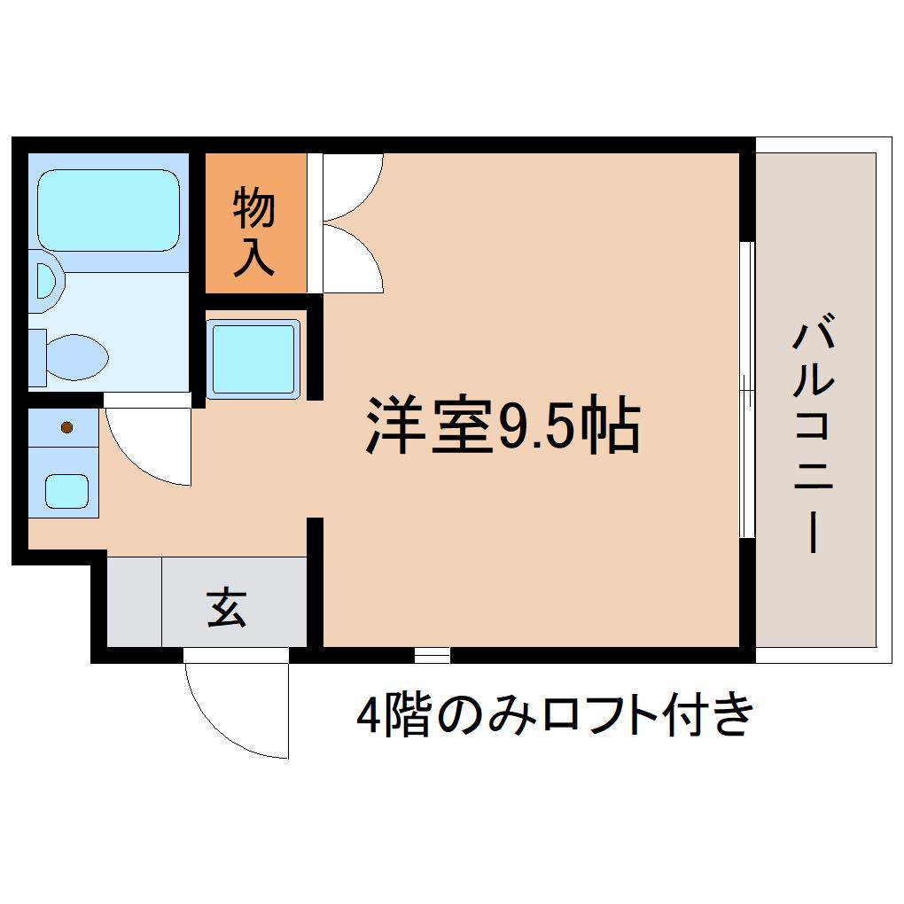 オノレジデンス(ワンルーム/2階)の間取り写真