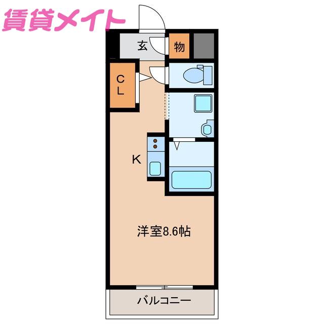 エクセレント ヒロナガ(ワンルーム/1階)の間取り写真