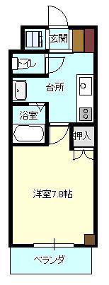 F&Fアビタシオン(1K/1階)の間取り写真