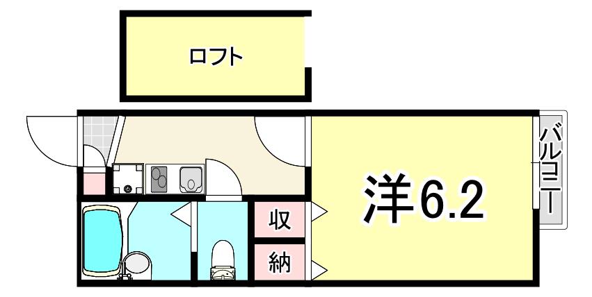 レオパレス秀(1K/1階)の間取り写真
